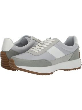 Dolce Vita Bettie Women’s Gray Casual Runner Sneakers - White Accent Size 8.5.